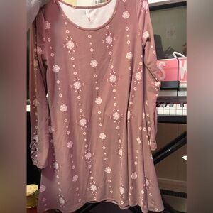 Mudd Floral-Patterned Long-Sleeved Dress